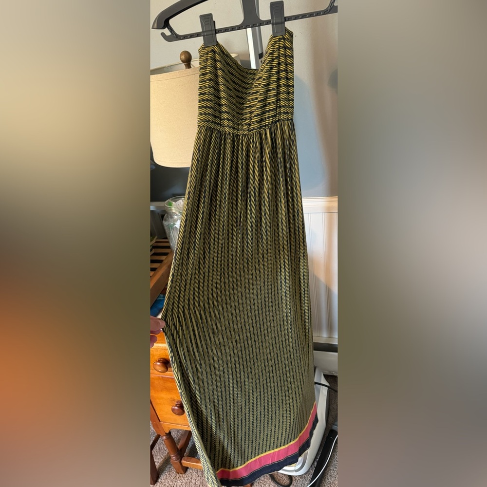 Multicolored strapless dress